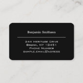 カスタマイズ可能な文字と色の基本白黒 名刺 (裏面)