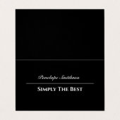 カスタマイズ可能な文字と色の基本白黒 名刺 (外部フラット)