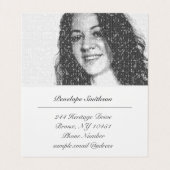 カスタマイズ可能な文字と色の基本白黒 名刺 (内部フラット)