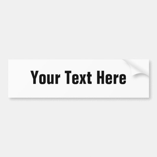 カスタマイズ可能な文字のバンパーステッカーだけ バンパーステッカー (正面)