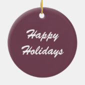 カスタマイズ可能な文字の背部が付いている古くビクトリアンな家 セラミックオーナメント (裏面)