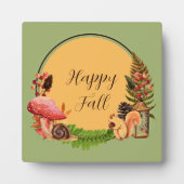 カスタマイズ可能な文字を備えたリスと自然 フォトプラーク (正面)