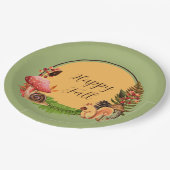 カスタマイズ可能な文字を備えたリスと自然 ペーパープレート (アングル)