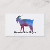 カスタマイズ可能な文字を持つ虹のヤギ 名刺 (裏面)