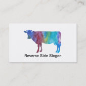 カスタマイズ可能な文字を持つ虹牛 名刺 (裏面)