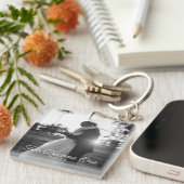 カスタマイズ可能な文字ア結婚クリルのキーチェーン キーホルダー (正面右)