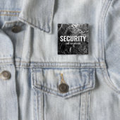 カスタマイズ可能な文字セキュリティブラックマーブルテンプレート 缶バッジ (インサイチュ)