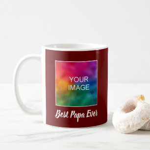 カスタマイズ可能な文字タイポグラフィ最高のスクリプトPapa Ever コーヒーマグカップ
