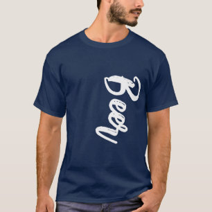 カスタマイズ可能な文字ティー。Wordクール Beerのスクリプト Tシャツ