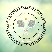 カスタマイズ可能な文字テニスクラブ ウィンドウサイン (シート3)