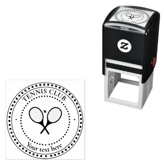 カスタマイズ可能な文字テニスクラブ セルフインキングスタンプ (インサイチュ)