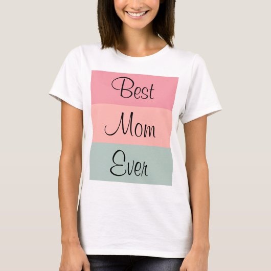 カスタマイズ可能な文字テンプレートウォー最高のメンズMom Ever Tシャツ (正面)
