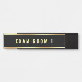 カスタマイズ可能な文字テンプレート試験室ブラック金ゴールド サインプレート (正面)