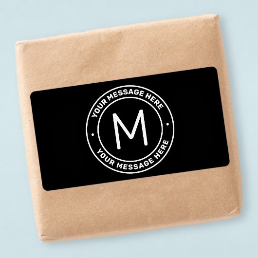 カスタマイズ可能な文字テンプレート |黒と白 ラベル