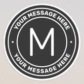 カスタマイズ可能な文字テンプレート |黒 シール