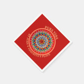 カスタマイズ可能な文字付きコスタリカアート スタンダードカクテルナプキン (角)