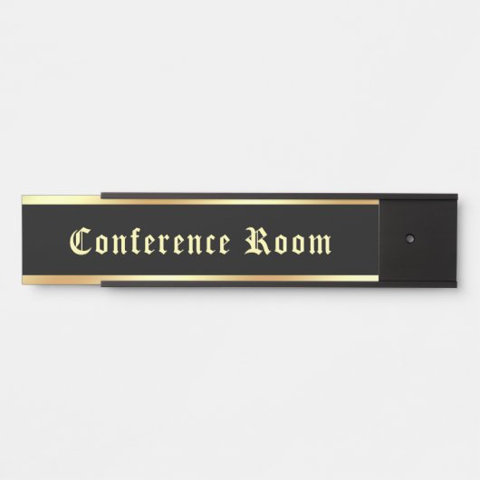 カスタマイズ可能な文字会議室クラシックヴィンテージ サインプレート (正面)