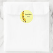 カスタマイズ可能な文字漫画バナナ ラウンドシール (バッグ)