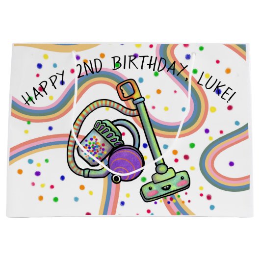 カスタマイズ可能な文字真空パーティー抱き枕、大 ラージペーパーバッグ (正面)