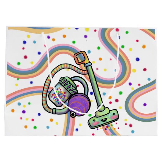 カスタマイズ可能な文字真空パーティー抱き枕、大 ラージペーパーバッグ (裏面)