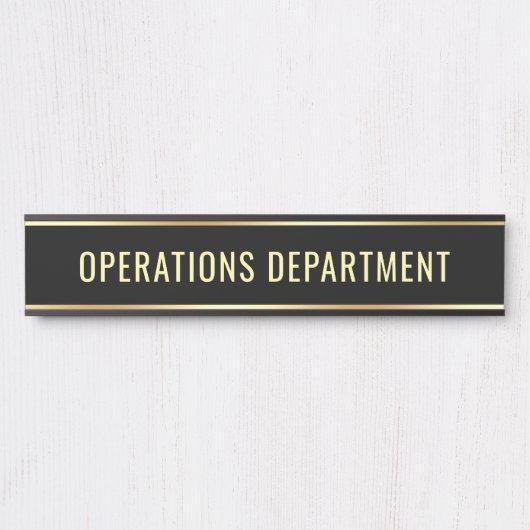 カスタマイズ可能な文字運用部門（長） サインプレート (正面)