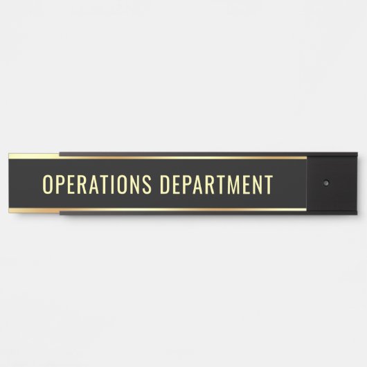 カスタマイズ可能な文字運用部門（長） サインプレート (正面)