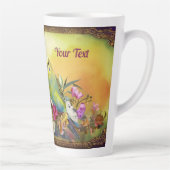 カスタマイズ可能な文字 カフェラテマグ (右)