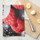 カスタマイズ可能な文字 キッチンタオル (四つ折り)