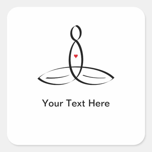 カスタマイズ可能な文字 スクエアシール (正面)
