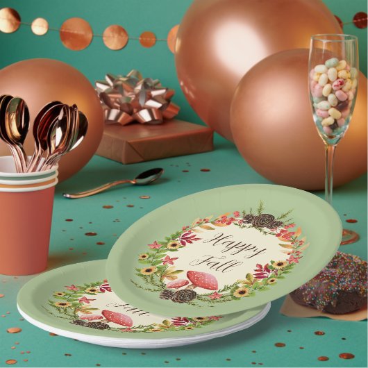 カスタマイズ可能な文字 ペーパープレート (複数)