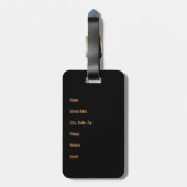 カスタマイズ可能な文字 ラゲッジタグ (裏面縦)