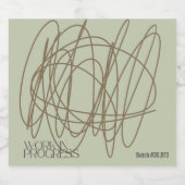 カスタマイズ可能な文字 – 作業中 ビールラベル (シングルラベル)