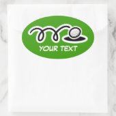 カスタマイズ可能な文字 楕円形シール (バッグ)