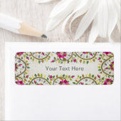 カスタマイズ可能な文字、Peonies Pattern、William Morris ラベル (インサイチュ)