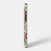 カスタマイズ可能な文字、Peonies Pattern、William Morris iPhoneケース (左側面)