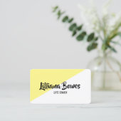 カスタマイズ可能な斜め色ブロックデザイン 名刺 (スタンド正面)