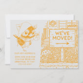 カスタマイズ可能な新しい自宅住所のお知らせ 案内状 (正面)