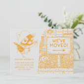 カスタマイズ可能な新しい自宅住所のお知らせ 案内状 (スタンド正面)