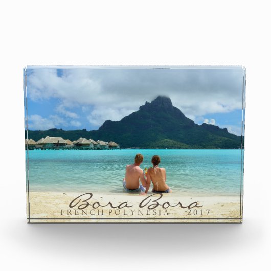 カスタマイズ可能な新婚旅行の記念品の写真のブロック フォトブロック (正面)