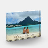 カスタマイズ可能な新婚旅行の記念品の写真のブロック フォトブロック (左)