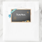 カスタマイズ可能な新学期Chalkboardシール 長方形シール (バッグ)