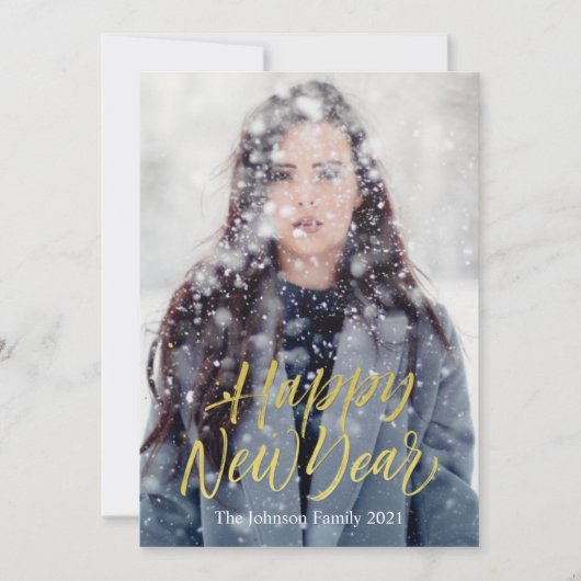 カスタマイズ可能な新年の挨拶 シーズンカード (正面)