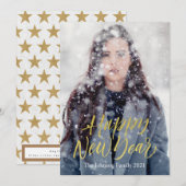 カスタマイズ可能な新年の挨拶 シーズンカード (正面/裏面)