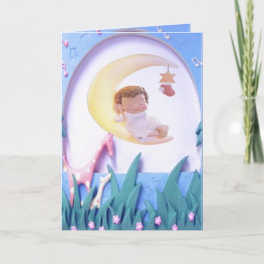 カスタマイズ可能な新生児告知 案内状 (正面)