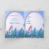 カスタマイズ可能な新生児告知 案内状 (内部)