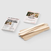 カスタマイズ可能な新聞結婚式 プログラムファン ハンドファン (組立なし)