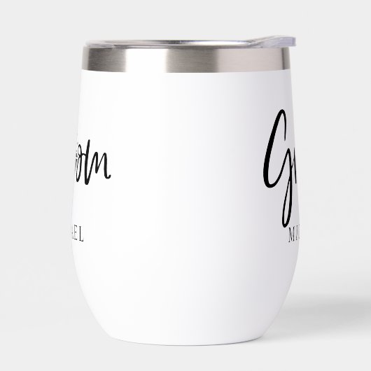 カスタマイズ可能な新郎と新婦のウォーターボトル (左面)