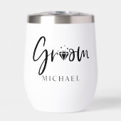 カスタマイズ可能な新郎と新婦のウォーターボトル (正面)