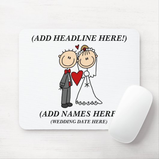 カスタマイズ可能な新郎新婦のマウスパッド マウスパッド (マウス)