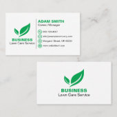 カスタマイズ可能な新鮮でミニマルな気に芝生 名刺 (正面/裏面)